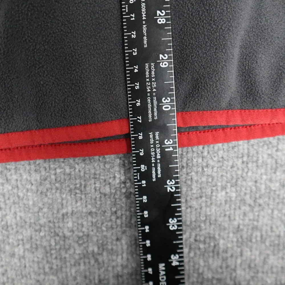 Columbia‎ Mens Fleece Snap Pullover Foster Creek Gray Black Red Sweatshirt Large - Picture 11 of 11